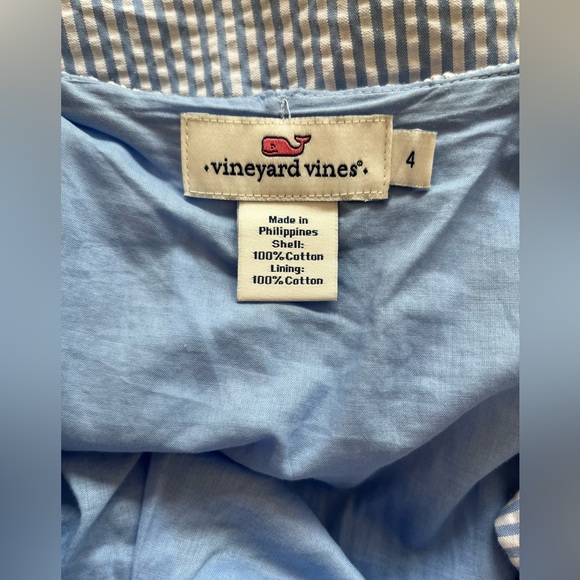 Vineyard Vines seersucker blue Aline dress - Picture 7 of 7